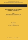 Image for Historisches Ortslexikon Fur Brandenburg, Teil X, Juterbog-Luckenwalde