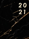 Image for Wochenplaner 2021 vertikal : Hardcover Wochenkalender 2021 ca A4, 2 Seiten pro Woche, schwarz Marmor