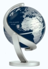 Image for World Globe 10cm : Compact, desk top world globe by Stellanova in Blue and Silver