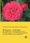 Image for Shakespeare - Anthologie : die sch?nsten und bedeutsamsten Schilderungen und Weisheitsspr?che aus den Dramen des Dichters