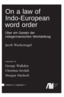 Image for On a law of Indo-European word order
