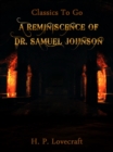 Image for Reminiscence of Dr. Samuel Johnson