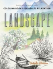 Image for Landscape coloring books for adults relaxation. Realistic coloring books for adults