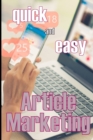 Image for Article Marketing - Quick and Easy