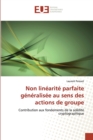 Image for Non linearite parfaite generalisee au sens des actions de groupe