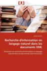 Image for Recherche d&#39;Information En Langage Naturel Dans Les Documents XML