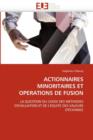 Image for Actionnaires Minoritaires Et Operations de Fusion