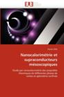 Image for Nanocalorim trie Et Supraconducteurs M soscopiques