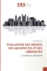 Image for Evaluation des projets des architectes et des urbanistes