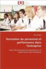 Image for Formation Du Personnel Et Performance Dans l&#39;Entreprise