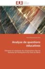 Image for Analyse de Questions  ducatives