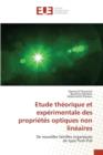 Image for Etude Theorique Et Experimentale Des Proprietes Optiques Non Lineaires