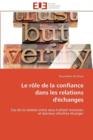 Image for Le R le de la Confiance Dans Les Relations d&#39; changes