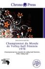 Image for Championnat Du Monde de Volley-Ball F Minin 1970