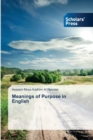 Image for Meanings of Purpose in English