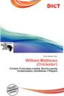 Image for William Mathews (Cricketer)