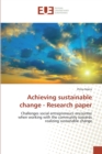 Image for Achieving sustainable change - Research paper