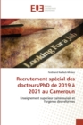 Image for Recrutement special des docteurs/PhDs de 2019 a 2021 au Cameroun