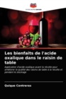 Image for Les bienfaits de l&#39;acide oxalique dans le raisin de table