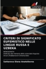 Image for Criteri Di Significato Eufemistico Nelle Lingue Russa E Uzbeka