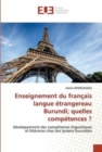 Image for Enseignement du francais langue etrangereau Burundi; quelles competences ?