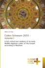 Image for Codex Schoeyen 2650 - Volume I