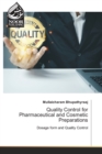Image for Quality Control for Pharmaceutical and Cosmetic Preparations