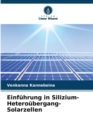 Image for Einfuhrung in Silizium-Heteroubergang-Solarzellen