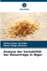 Image for Analyse der Variabilitat der Reisertrage in Niger