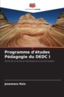 Image for Programme d&#39;etudes Pedagogie du DEDC I
