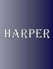 Image for Harper : 100 Pages 8.5 X 11 Personalized Name on Notebook College Ruled Line Paper