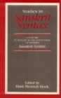 Image for Studies in Sanskrit Syntax : A Volume in Honor of the Centennial of Speijer&#39;s Sanskrit Syntax (1186 - 1986)