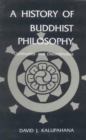 Image for A History of Buddhist Philosophy.
