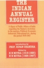 Image for Indian Annual Register An Annual Digest of Public Affairs of India 1919-1947 Volume-36
