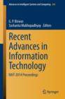 Image for Recent Advances in Information Technology