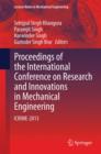 Image for Proceedings of the International Conference on Research and Innovations in Mechanical Engineering