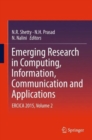 Image for Emerging Research in Computing, Information, Communication and Applications