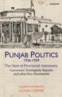 Image for Punjab Politics, 19361939 : The Start of Provincial Autonomy Governor&#39;s Fortnightly Reports &amp; Other Key Documents