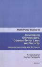 Image for Developing Democracies, Counter-Terror Laws &amp; Security : Lessons from India &amp; Sri Lanka