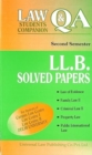 Image for LL.B. Solved Papers (Delhi University), Second Semsters