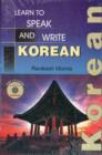 Image for Learn to Speak and Write Korean
