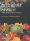 Image for Fruit and Vegetable Preservation : Principles and Practices