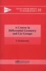 Image for A Course in Differential Geometry and Lie Groups