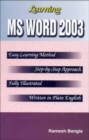 Image for Learning MS Word 2003