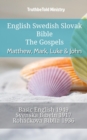 Image for English Swedish Slovak Bible - The Gospels - Matthew, Mark, Luke &amp; John: Basic English 1949 - Svenska Bibeln 1917 - Rohackova Biblia 1936