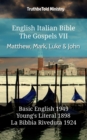 Image for English Italian Bible - The Gospels VI - Matthew, Mark, Luke &amp; John: Basic English 1949 - Youngs Literal 1898 - La Bibbia Riveduta 1924