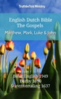 Image for English Dutch Bible - The Gospels - Matthew, Mark, Luke and John: Basic English 1949 - Darby 1890 - Statenvertaling 1637