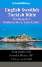 Image for English Swedish Turkish Bible - The Gospels II - Matthew, Mark, Luke &amp; John: King James 1611 - Svenska Bibeln 1917 - Turkce Incil 1878