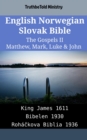 Image for English Norwegian Slovak Bible - The Gospels II - Matthew, Mark, Luke &amp; John: King James 1611 - Bibelen 1930 - Rohackova Biblia 1936