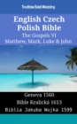 Image for English Czech Polish Bible - The Gospels VI - Matthew, Mark, Luke &amp; John: Geneva 1560 - Bible Kralicka 1613 - Biblia Jakuba Wujka 1599